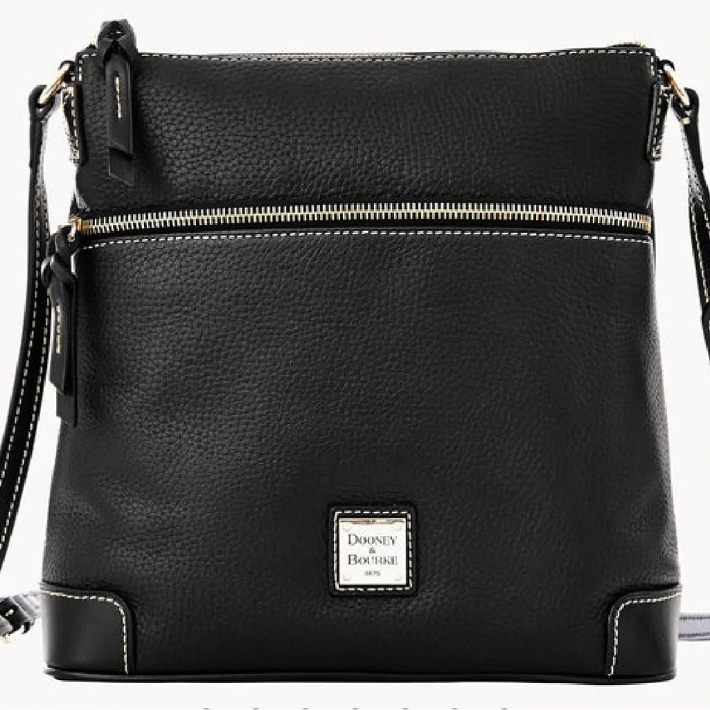 🖤 DOONEY & BOURKE Pebble Grain Leather Crossbody - Contrast Stitch